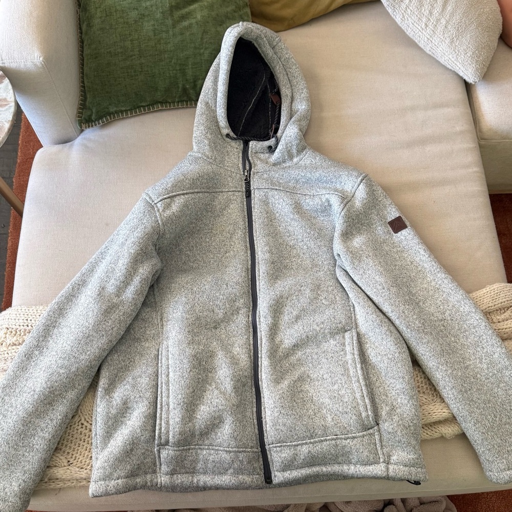 Men's Gray Hooded Ski Jacket - [Brand]